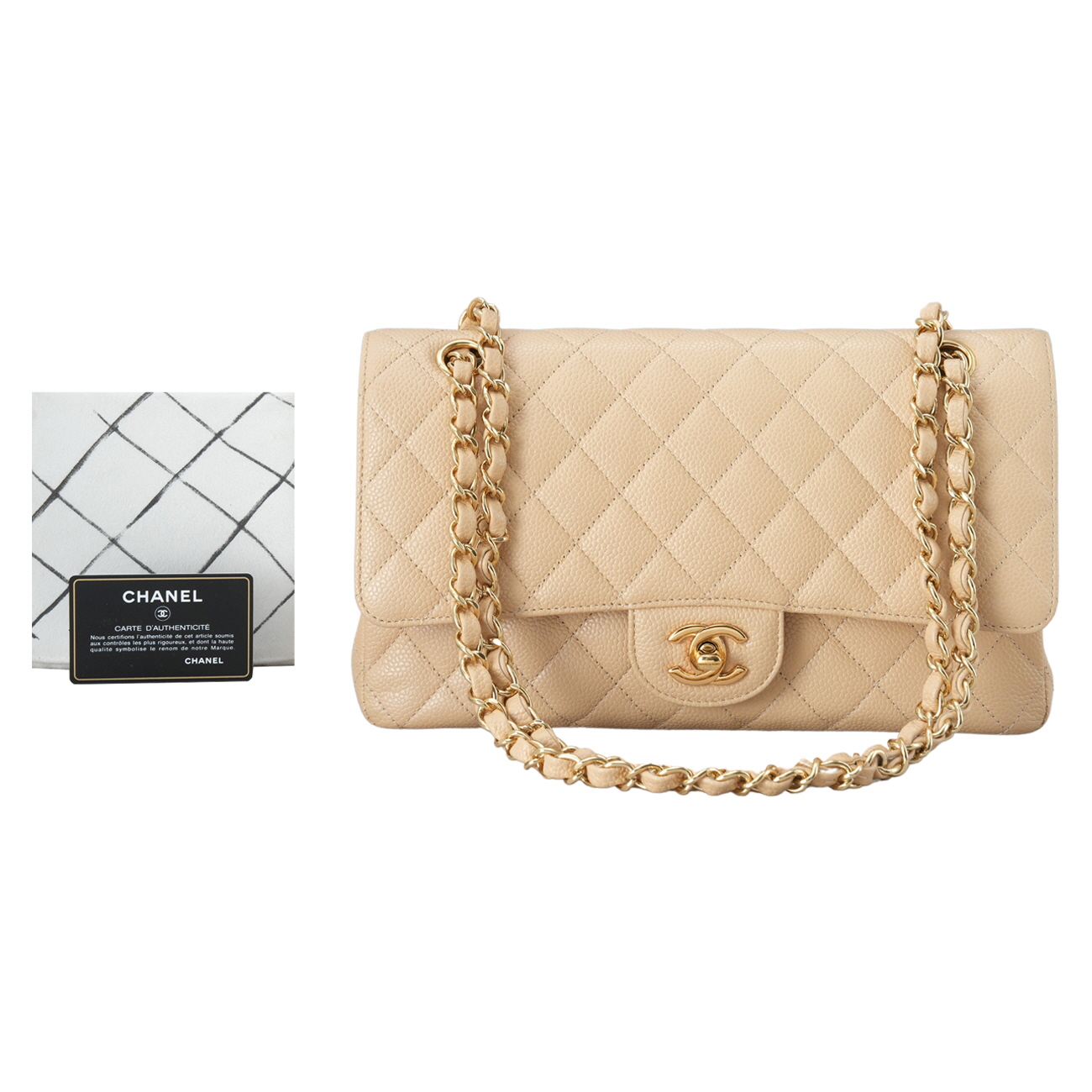 CHANEL(USED)샤넬 캐비어 클래식 미듐 플랩백