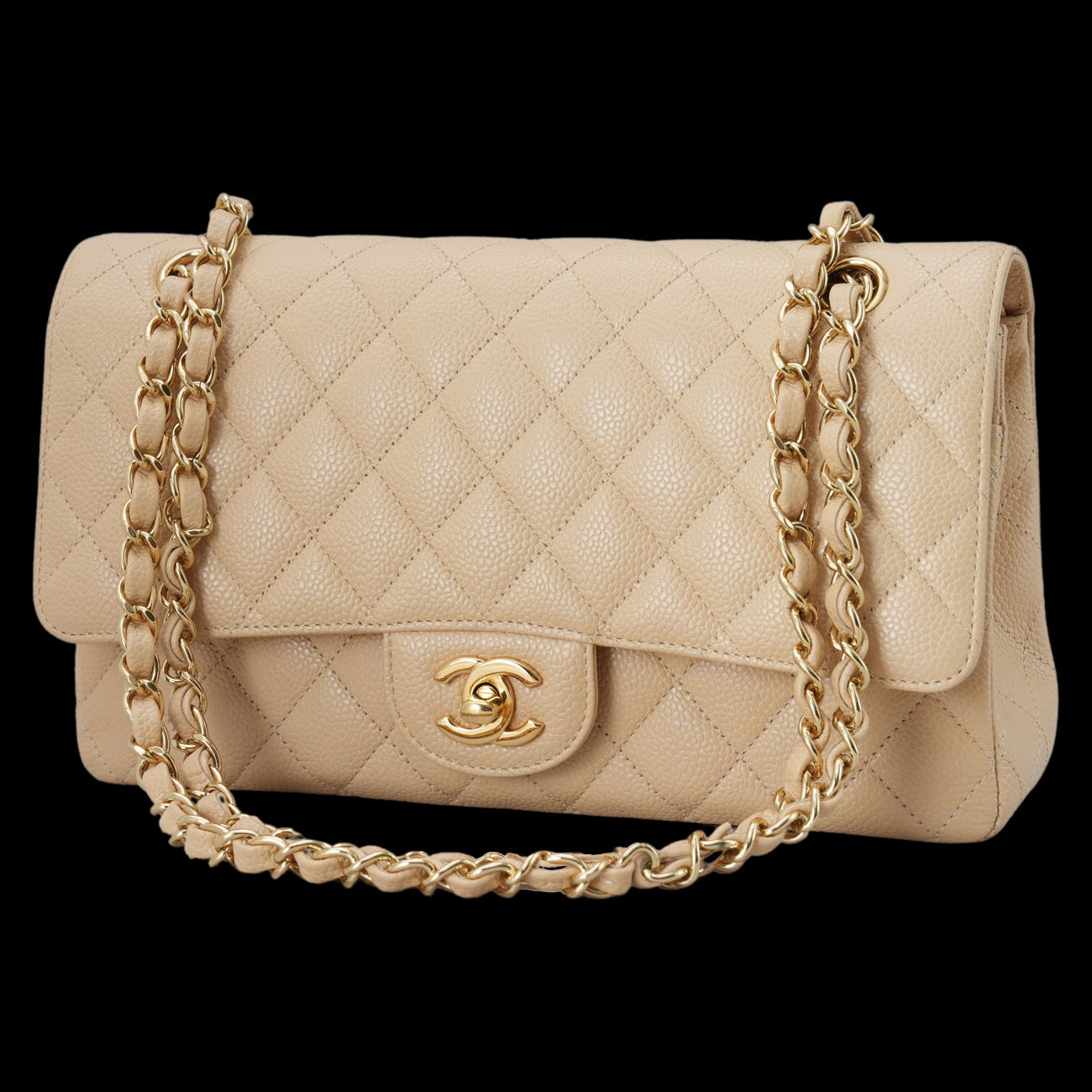 CHANEL(USED)샤넬 캐비어 클래식 미듐 플랩백