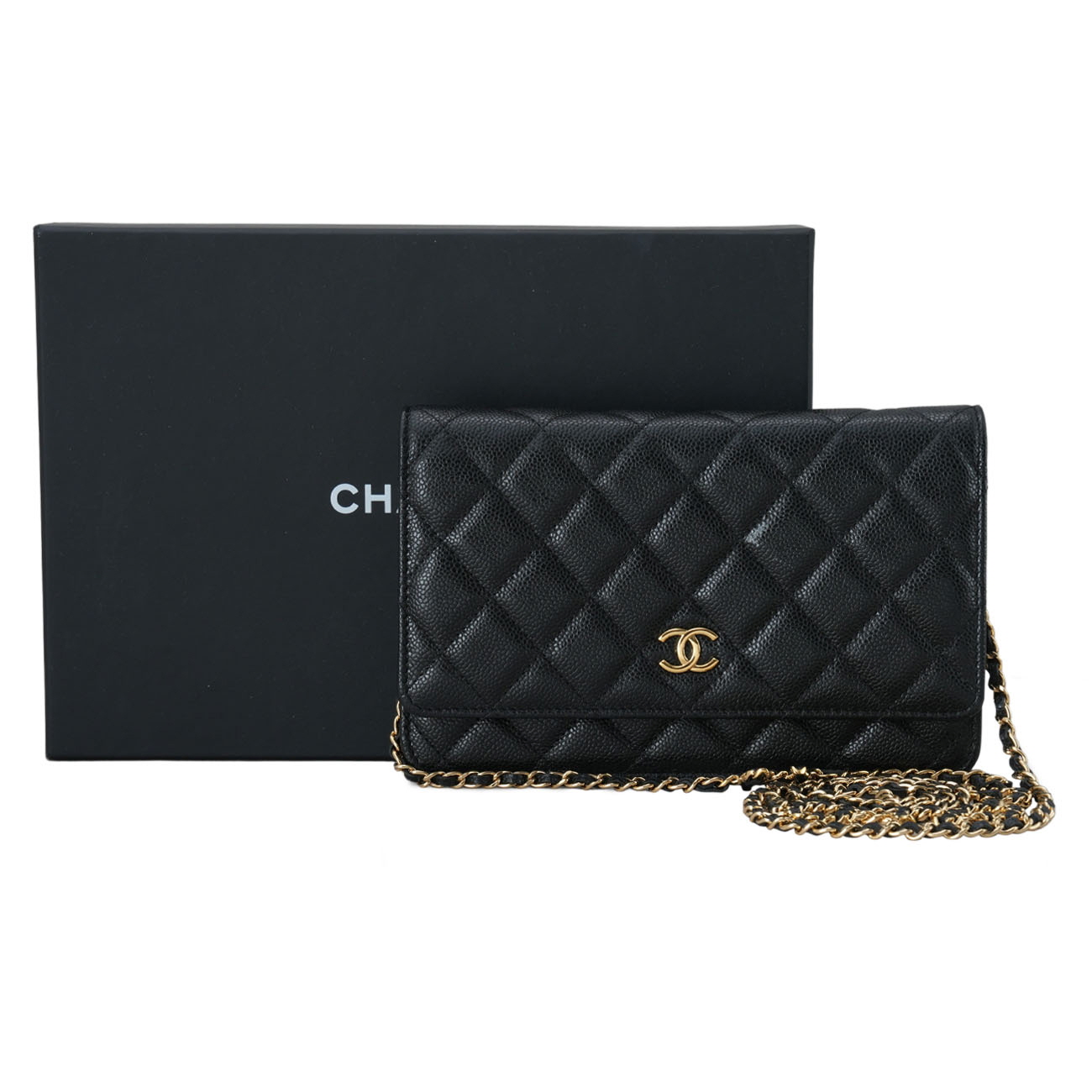 CHANEL(USED)샤넬 시즌 캐비어 코코체인 WOC