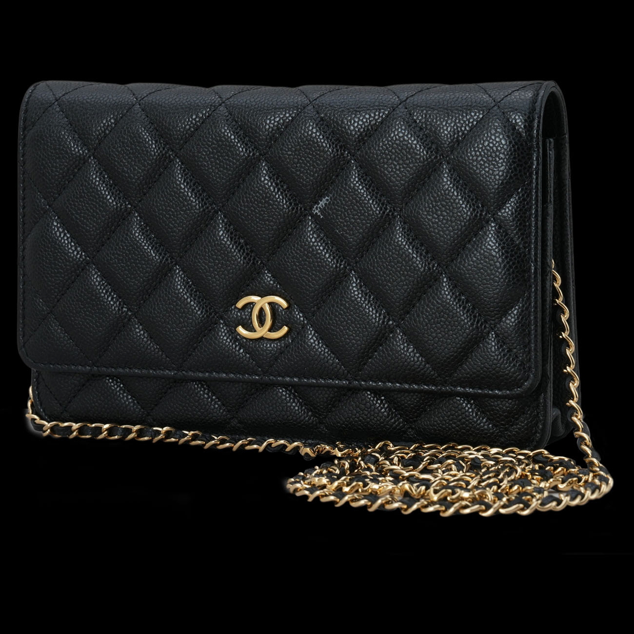 CHANEL(USED)샤넬 시즌 캐비어 코코체인 WOC