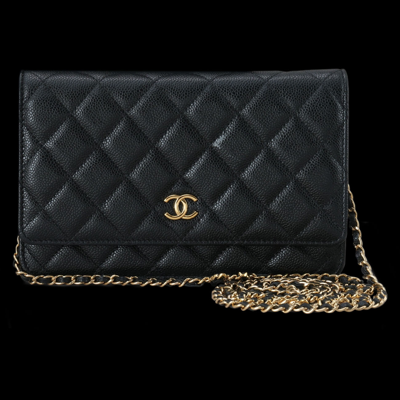 CHANEL(USED)샤넬 시즌 캐비어 코코체인 WOC