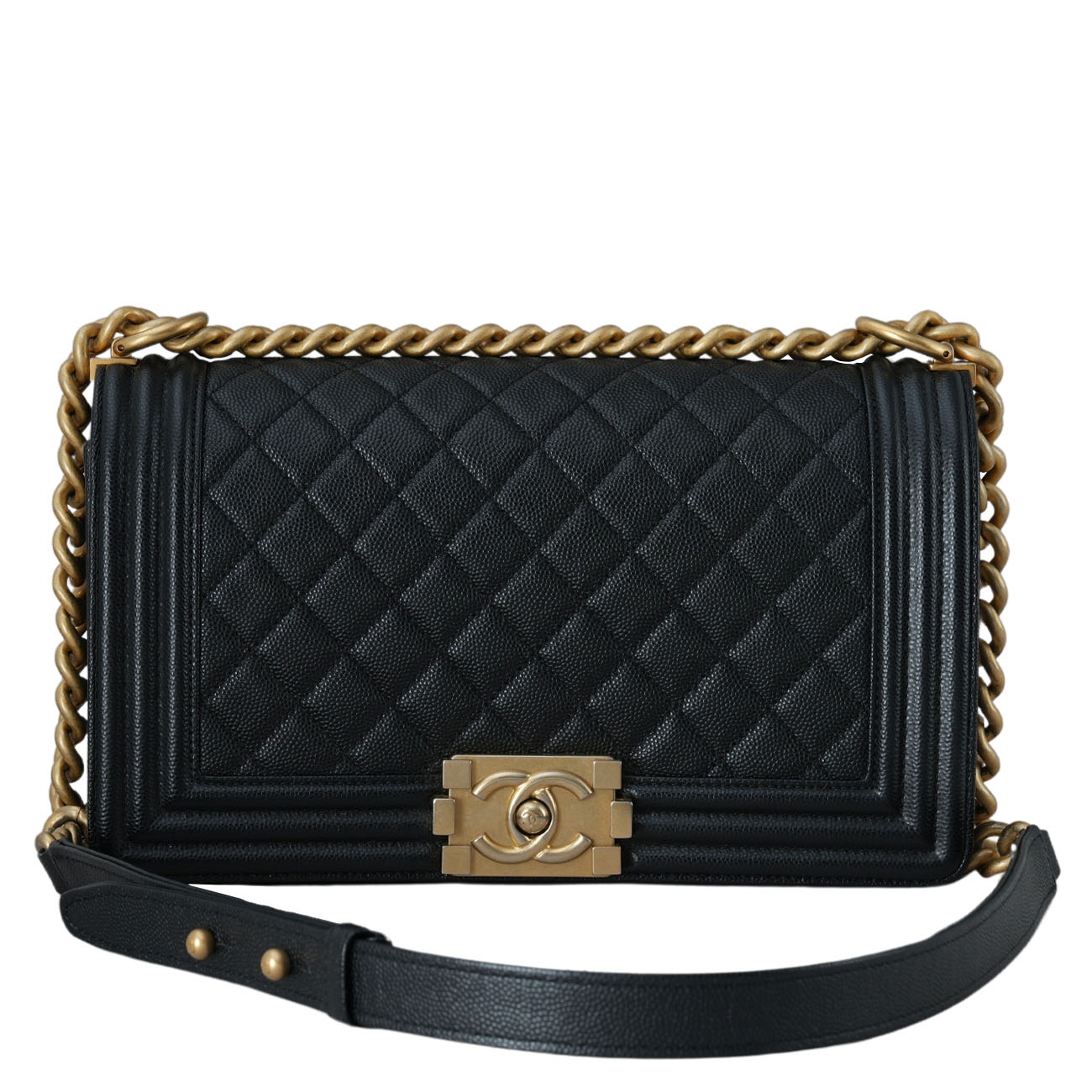 CHANEL(USED)샤넬 캐비어 보이샤넬 미듐 플랩백