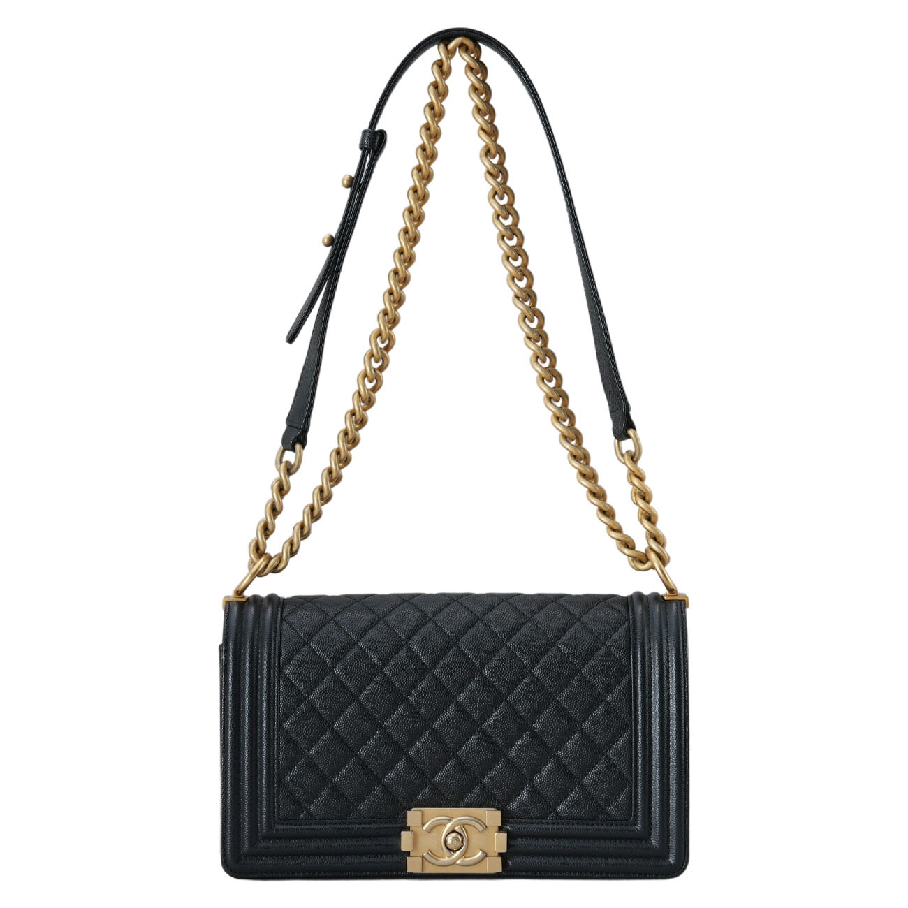 CHANEL(USED)샤넬 캐비어 보이샤넬 미듐 플랩백