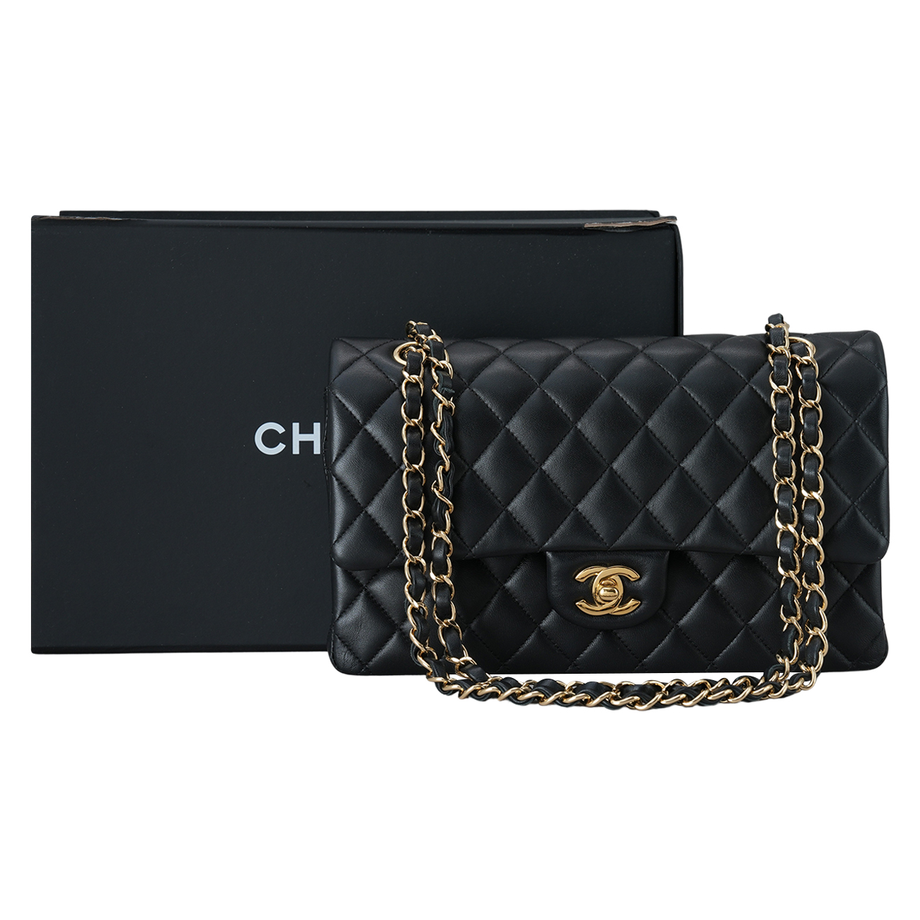 CHANEL(USED)샤넬 램스킨 클래식 미듐 플랩백