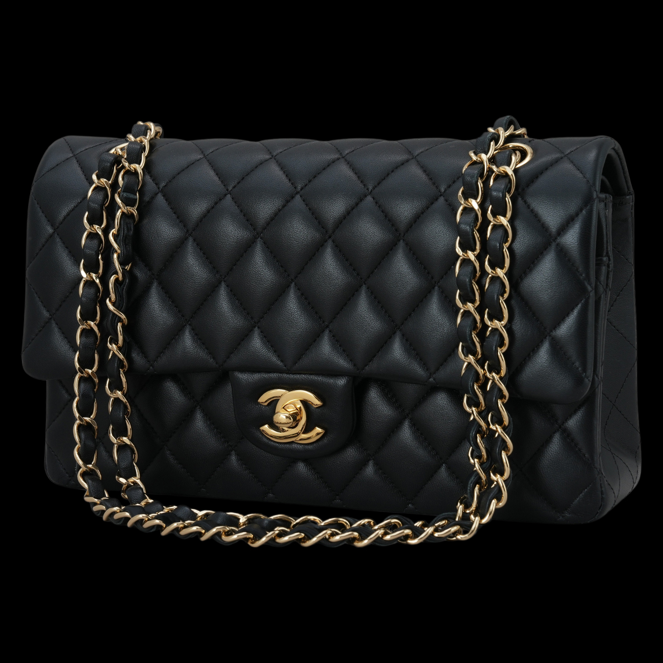 CHANEL(USED)샤넬 램스킨 클래식 미듐 플랩백
