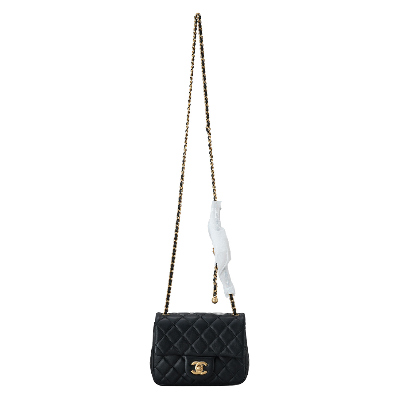 CHANEL(USED)샤넬 램스킨 골든볼 쁘띠삭