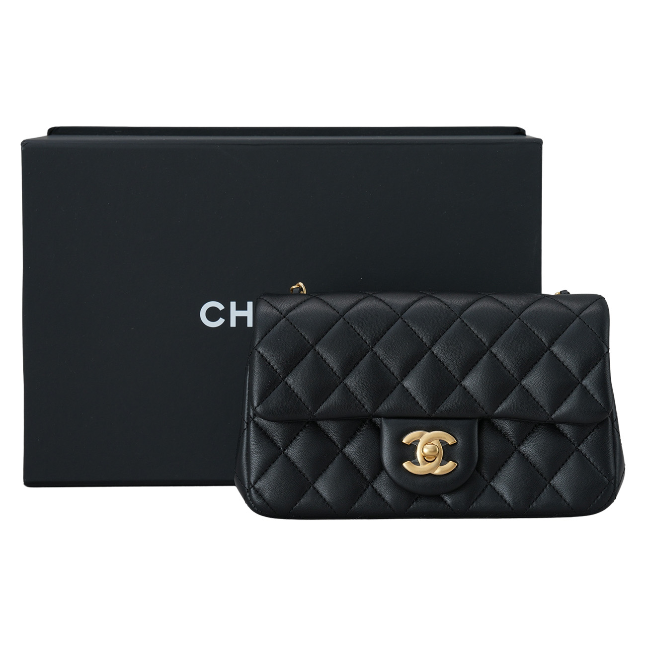 CHANEL(USED)샤넬 램스킨 골든볼 뉴미니
