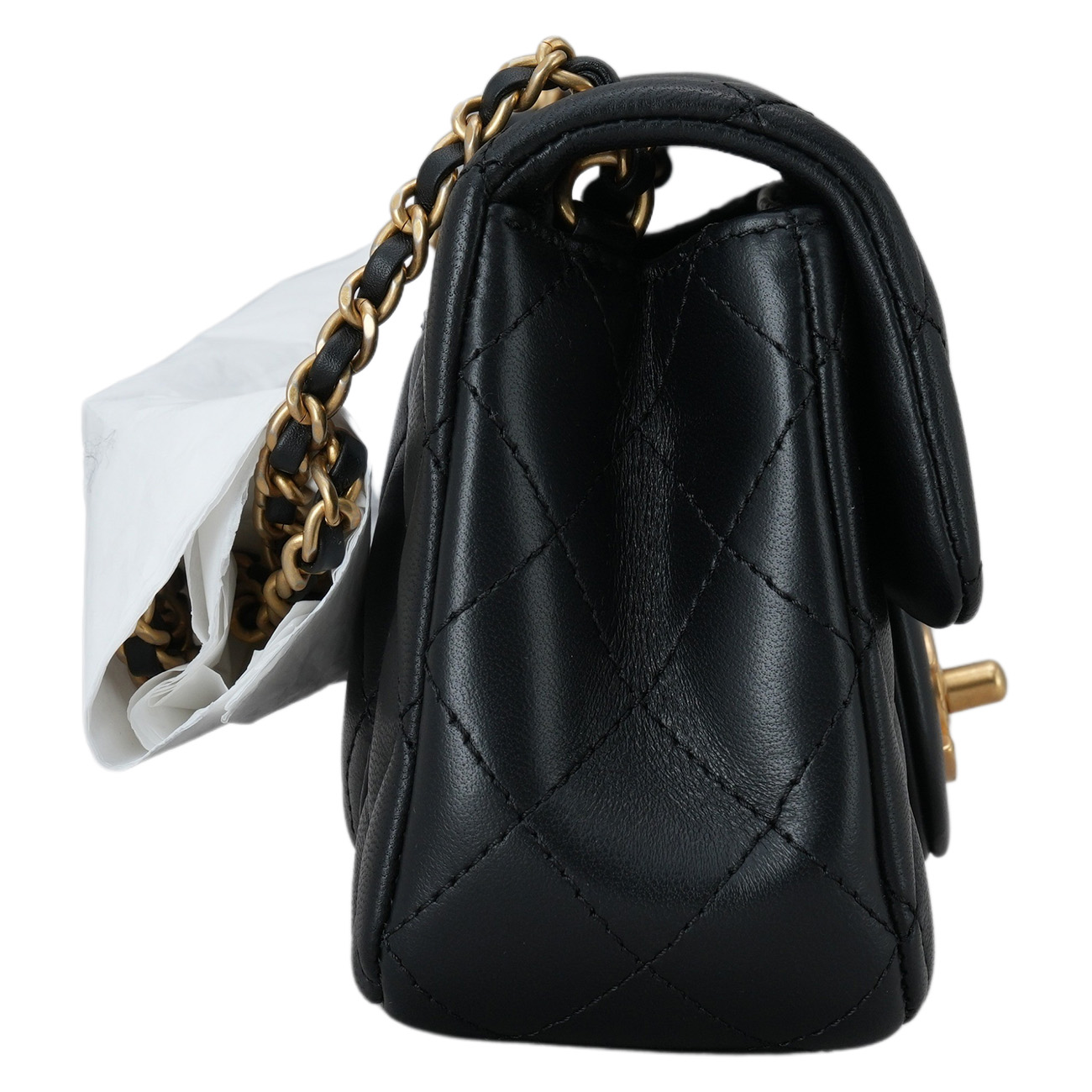 CHANEL(USED)샤넬 램스킨 골든볼 뉴미니