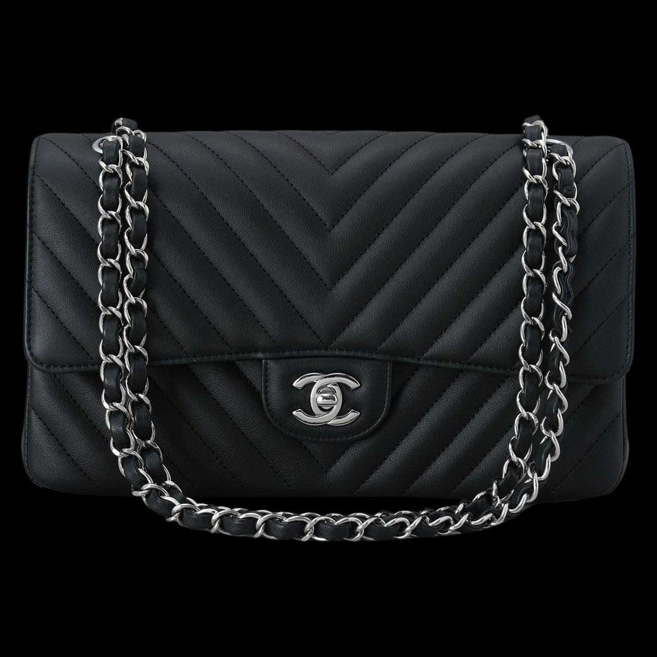 CHANEL(USED)샤넬 클래식 미듐 쉐브론 플랩백