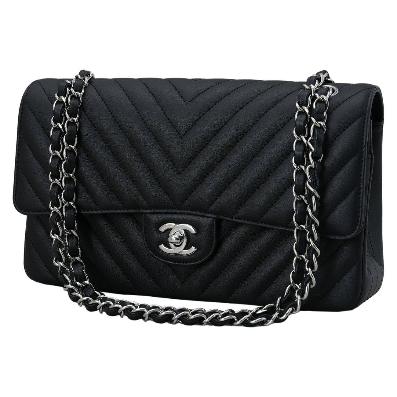 CHANEL(USED)샤넬 클래식 미듐 쉐브론 플랩백