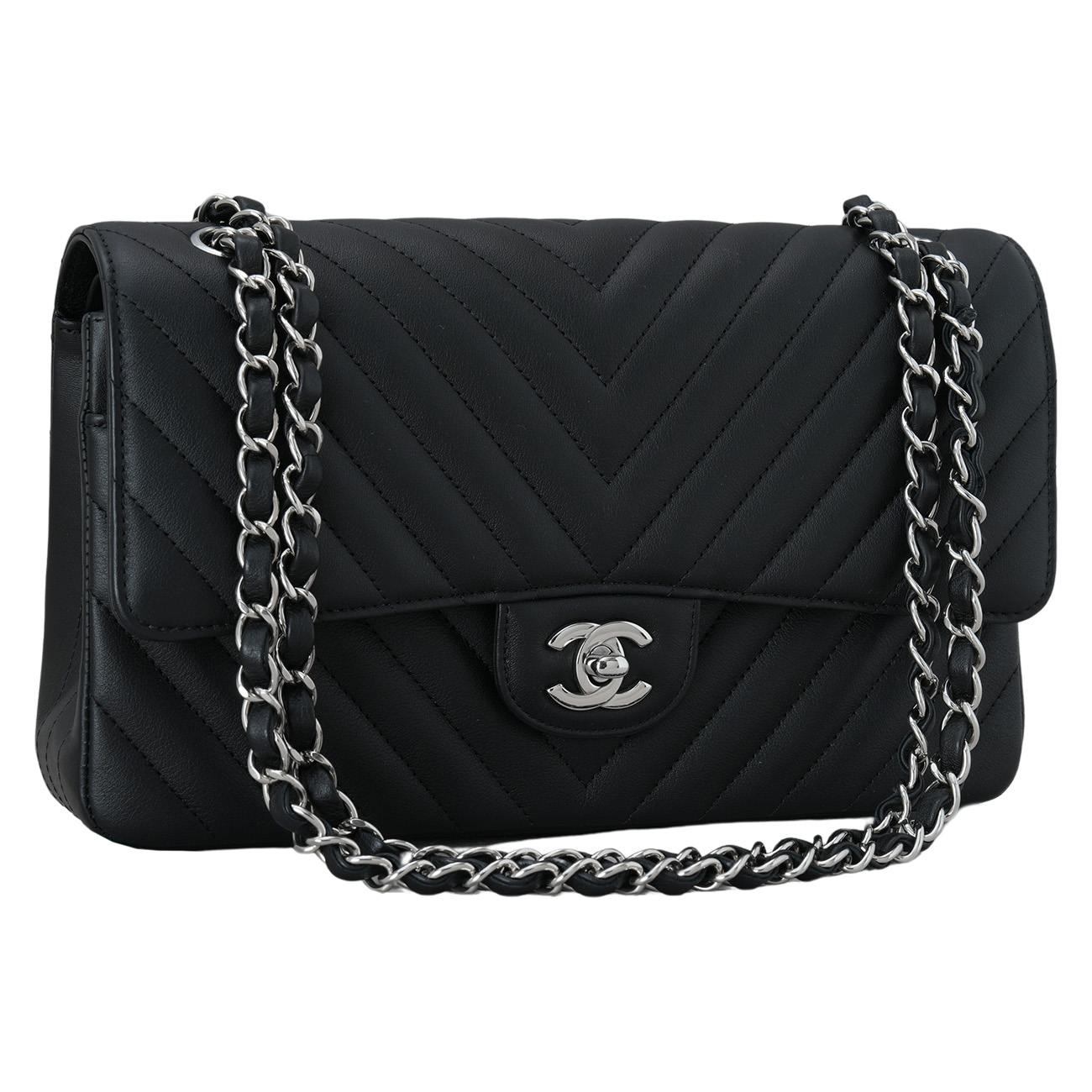 CHANEL(USED)샤넬 클래식 미듐 쉐브론 플랩백