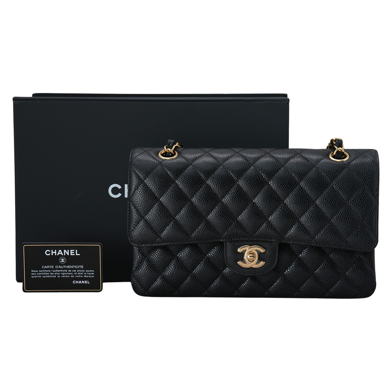 CHANEL(USED)샤넬 클래식 캐비어 미듐 플랩백