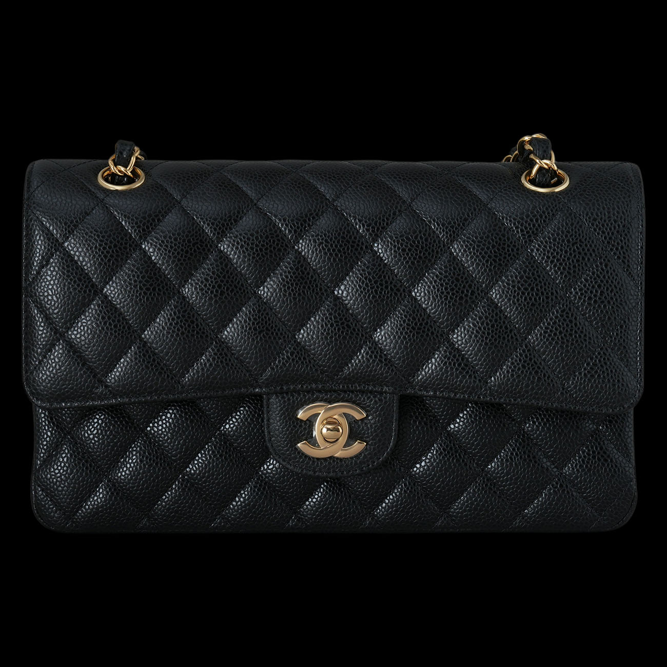 CHANEL(USED)샤넬 클래식 캐비어 미듐 플랩백