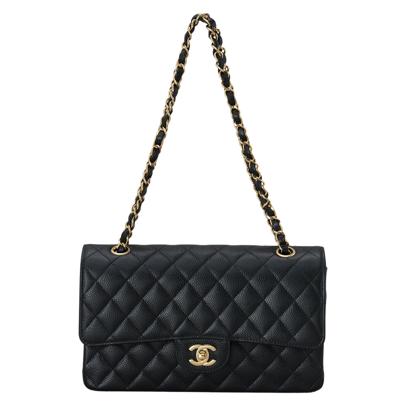 CHANEL(USED)샤넬 A01112 캐비어 클래식 미듐 플랩백