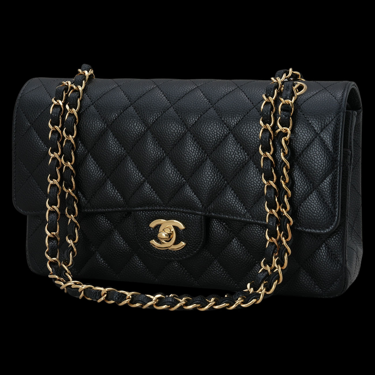 CHANEL(USED)샤넬 A01112 캐비어 클래식 미듐 플랩백