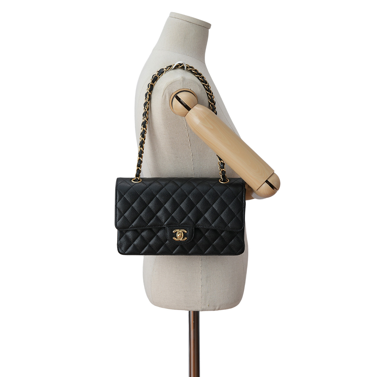 CHANEL(USED)샤넬 A01112 캐비어 클래식 미듐 플랩백