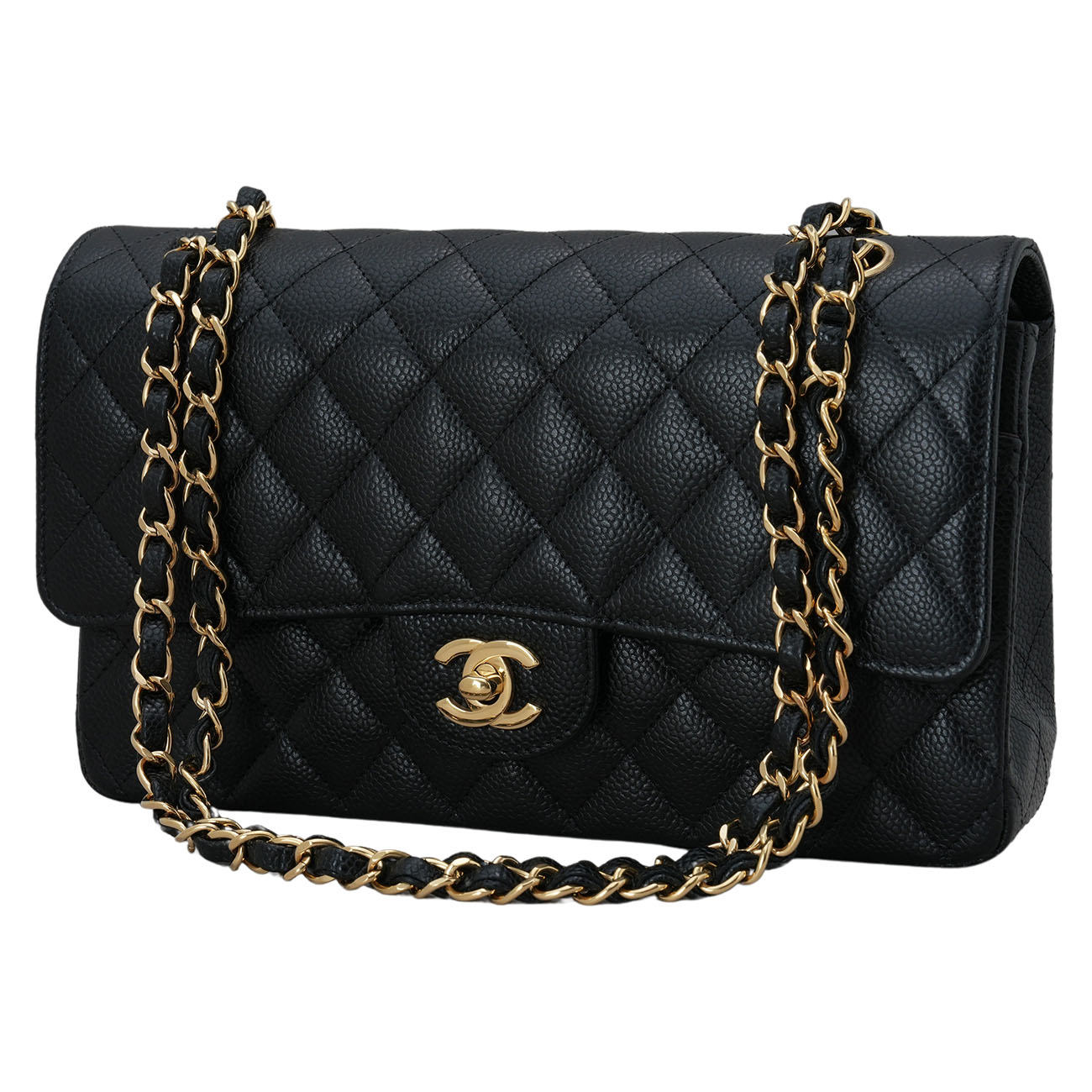 CHANEL(USED)샤넬 A01112 캐비어 클래식 미듐 플랩백
