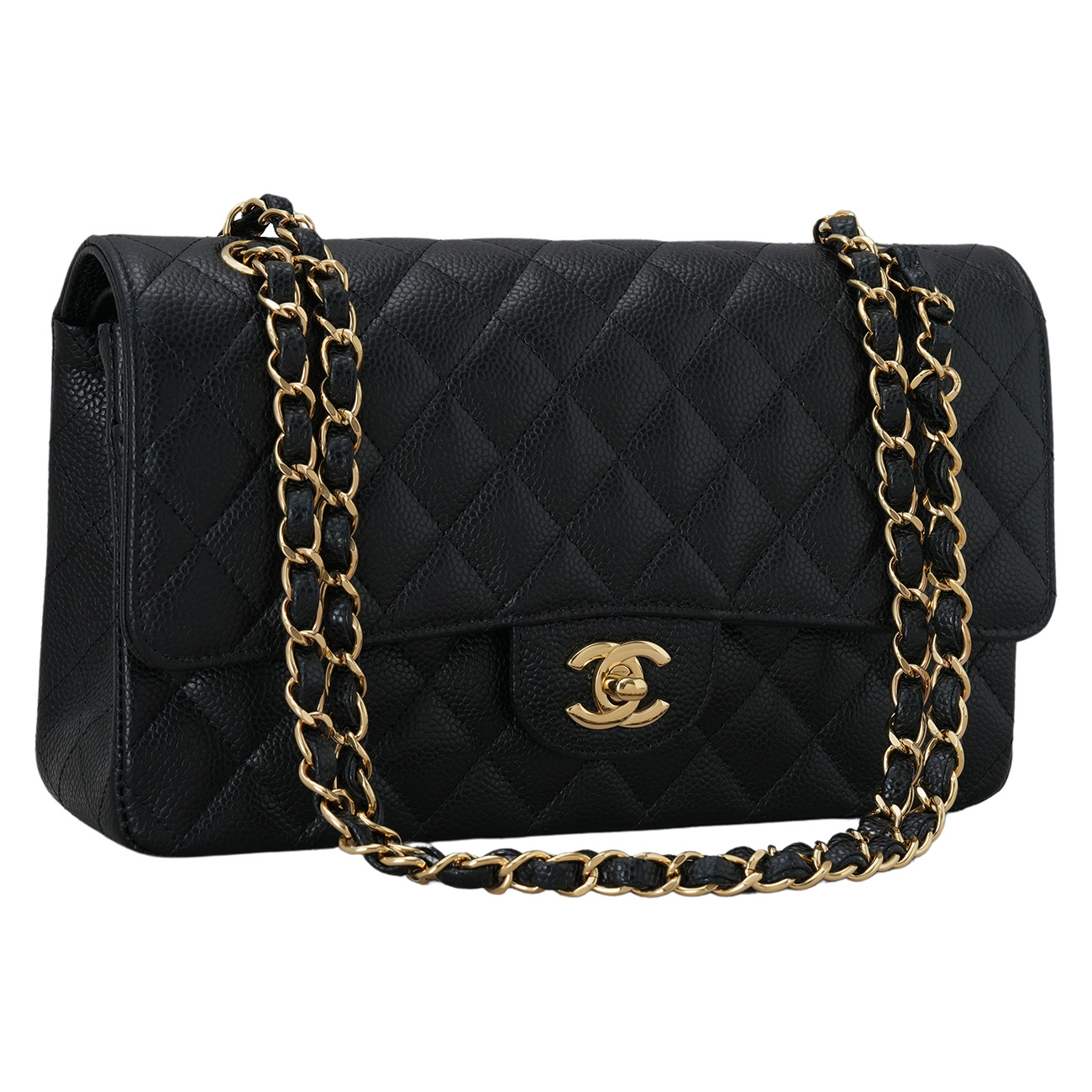 CHANEL(USED)샤넬 A01112 캐비어 클래식 미듐 플랩백