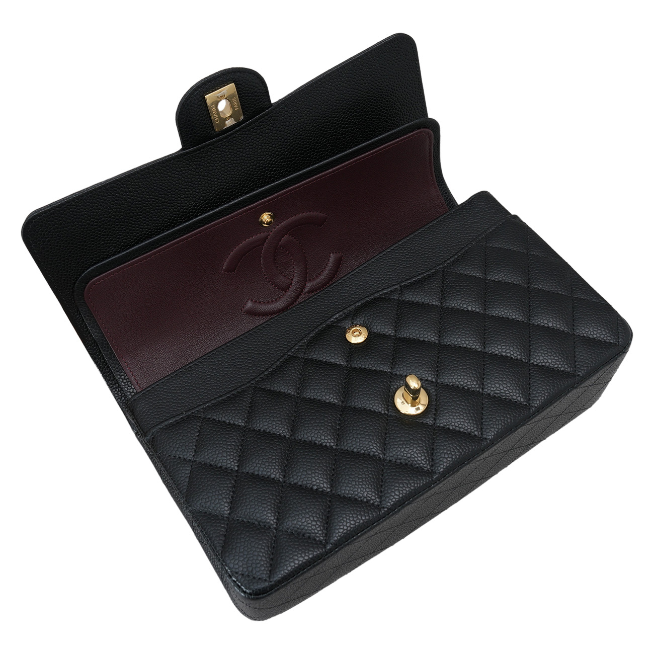 CHANEL(USED)샤넬 A01112 캐비어 클래식 미듐 플랩백