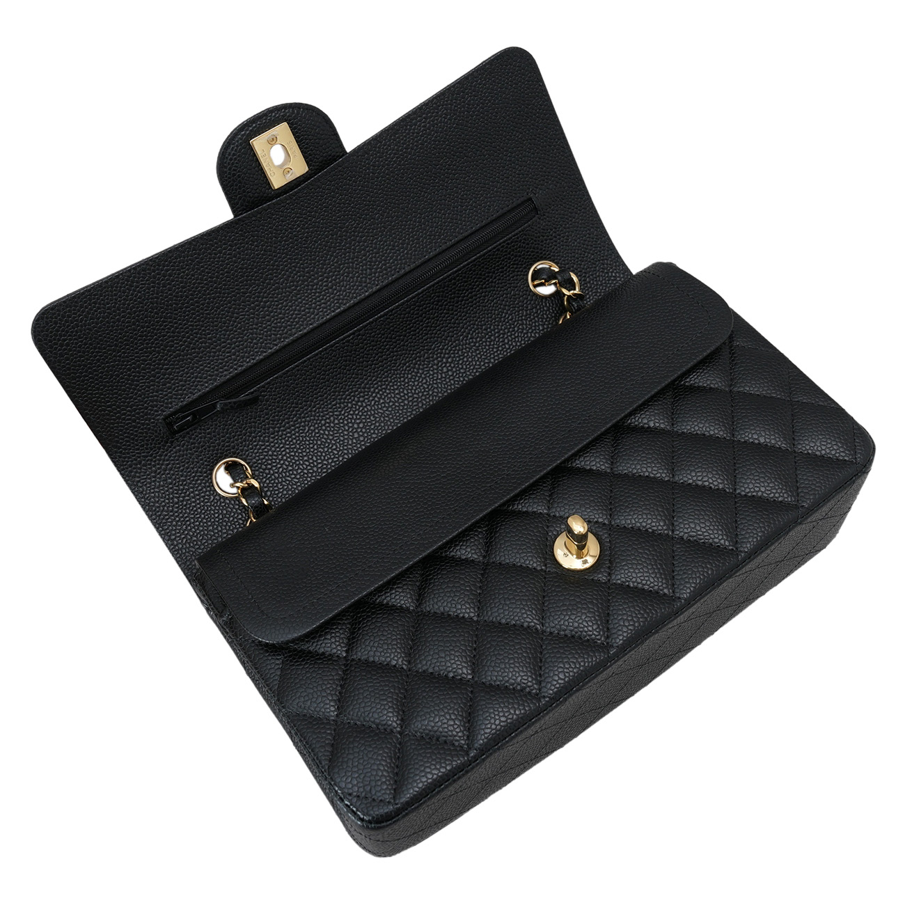 CHANEL(USED)샤넬 A01112 캐비어 클래식 미듐 플랩백