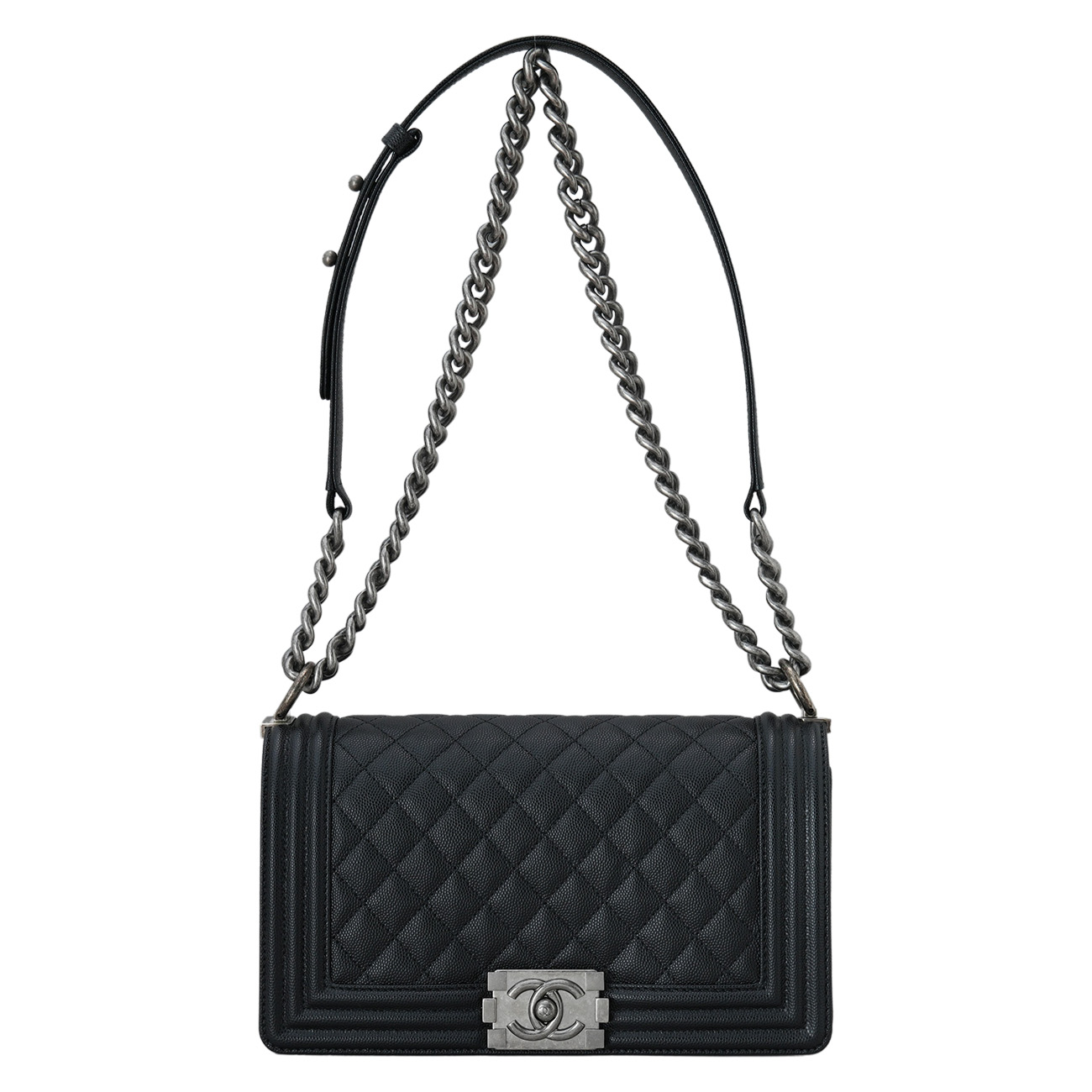 CHANEL(USED)샤넬 캐비어 보이샤넬 미듐 플랩백