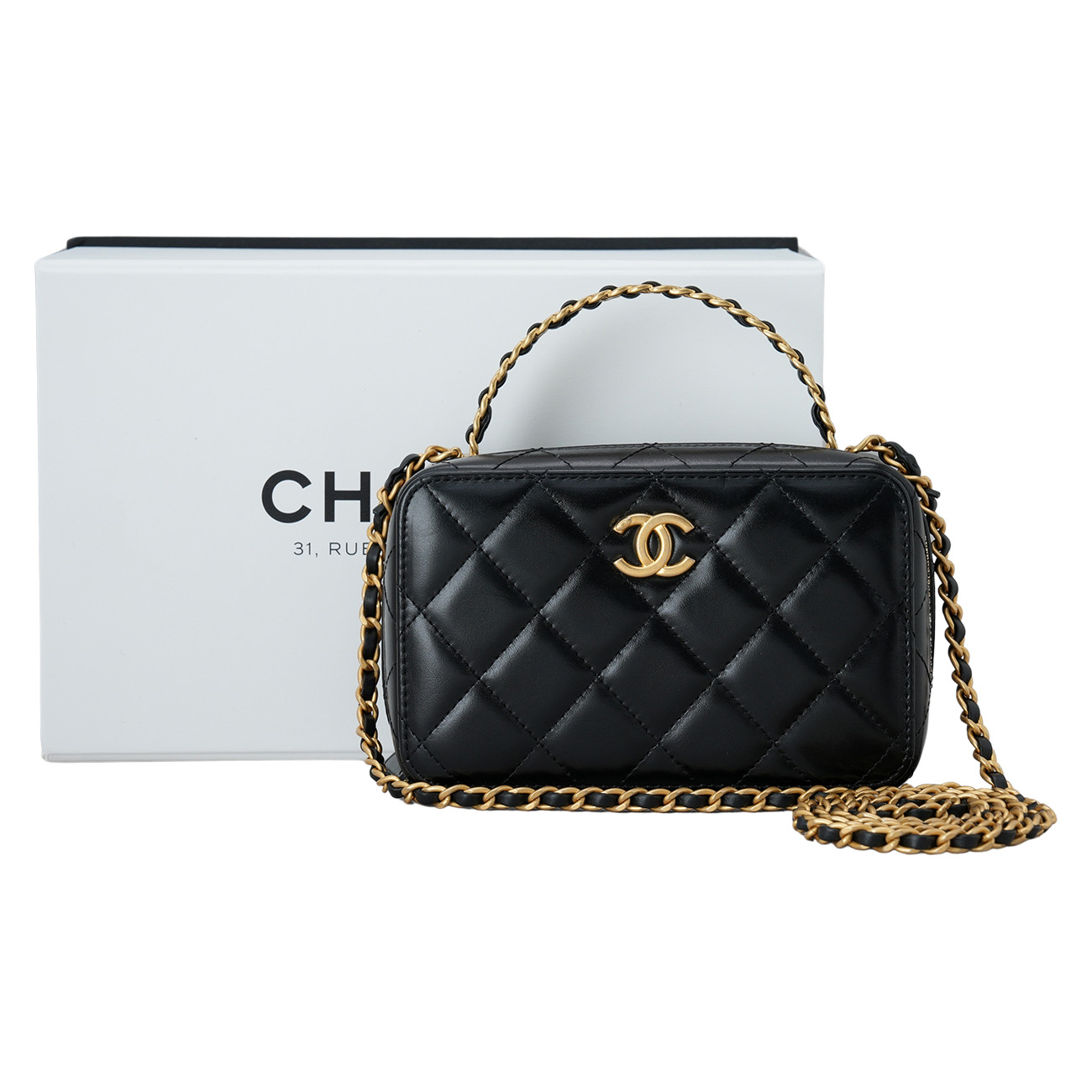 CHANEL(USED)샤넬 AP3246 베니티 핸들 체인 숄더백