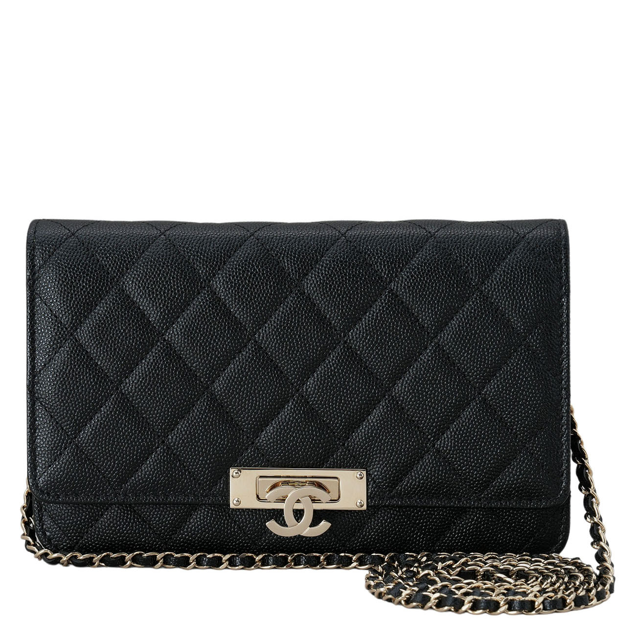 CHANEL(USED)샤넬 A80766 시즌 캐비어 CC로고 WOC