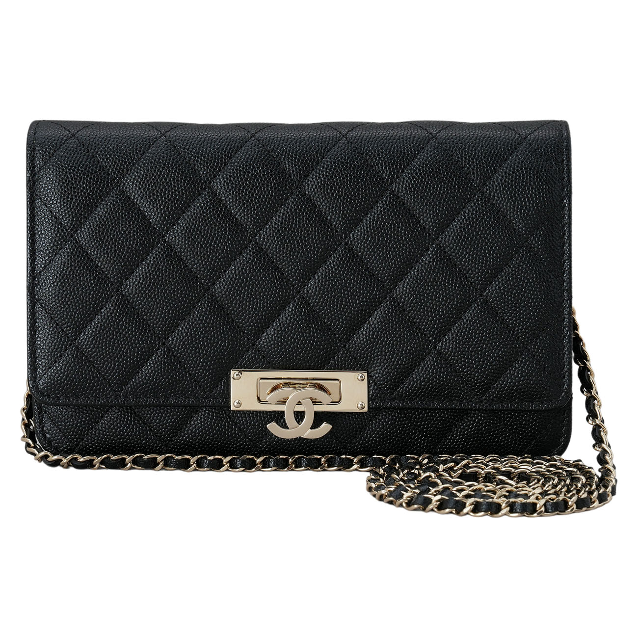 CHANEL(USED)샤넬 A80766 시즌 캐비어 CC로고 WOC