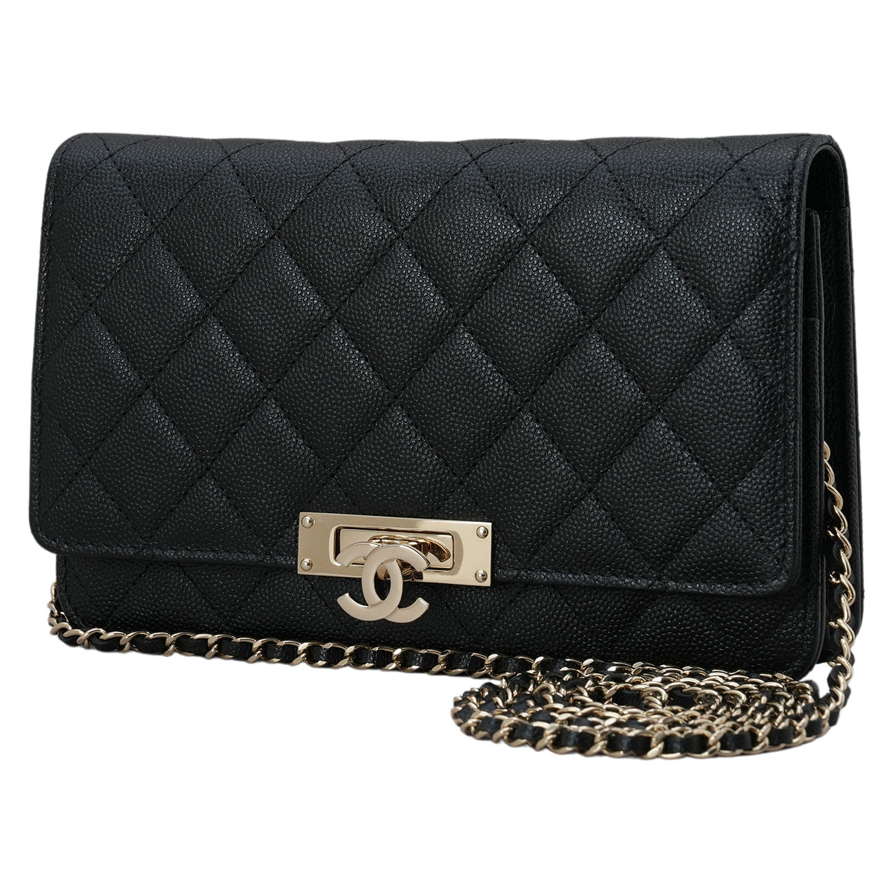 CHANEL(USED)샤넬 A80766 시즌 캐비어 CC로고 WOC