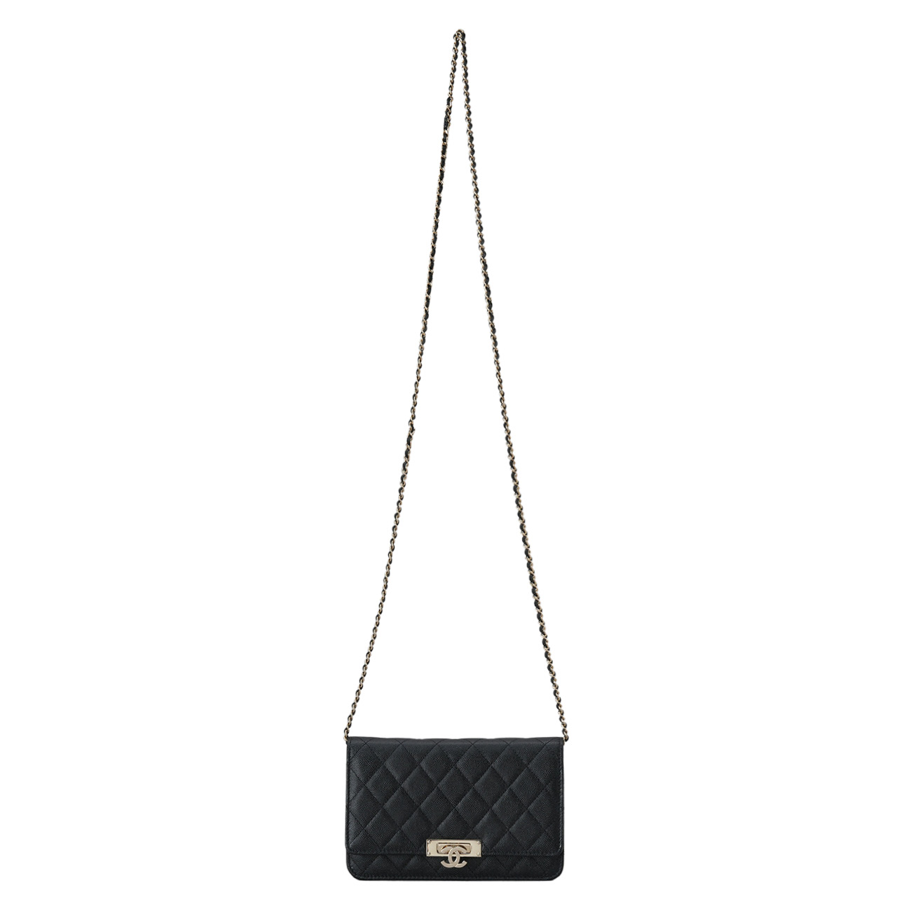CHANEL(USED)샤넬 A80766 시즌 캐비어 CC로고 WOC
