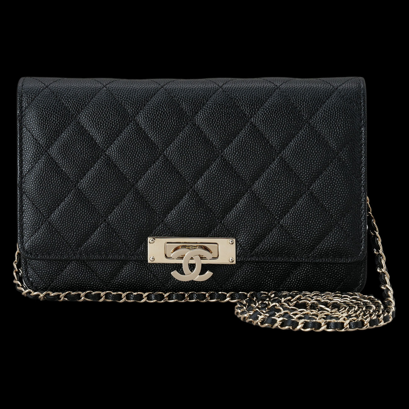 CHANEL(USED)샤넬 A80766 시즌 캐비어 CC로고 WOC