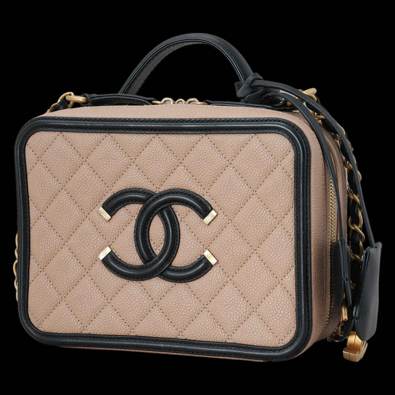 CHANEL(USED)샤넬 코스메틱 탑핸들 체인백