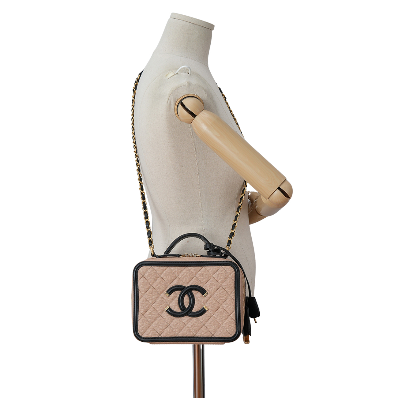 CHANEL(USED)샤넬 코스메틱 탑핸들 체인백