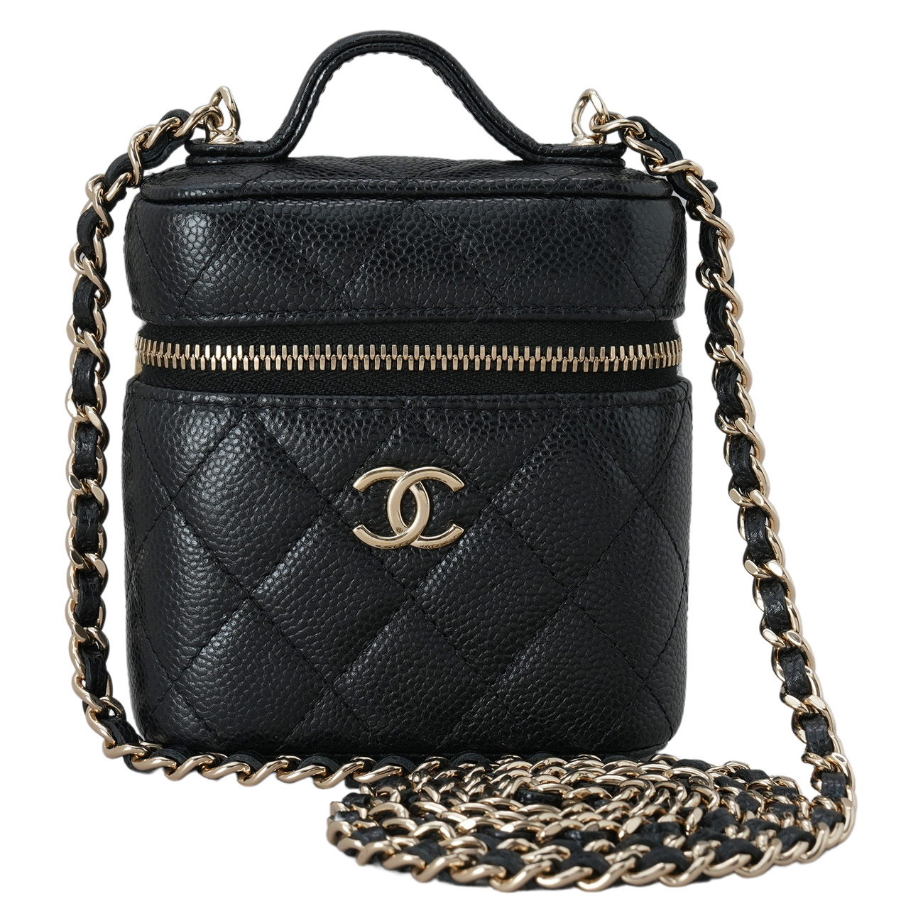 CHANEL(USED)샤넬 캐비어 베니티 탑핸들