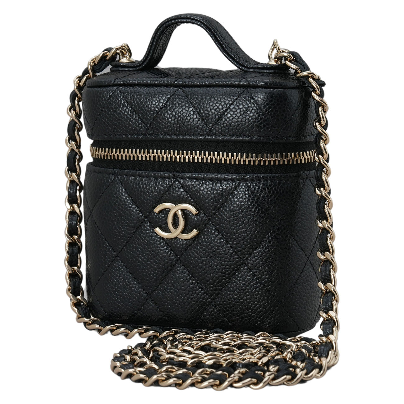 CHANEL(USED)샤넬 캐비어 베니티 탑핸들