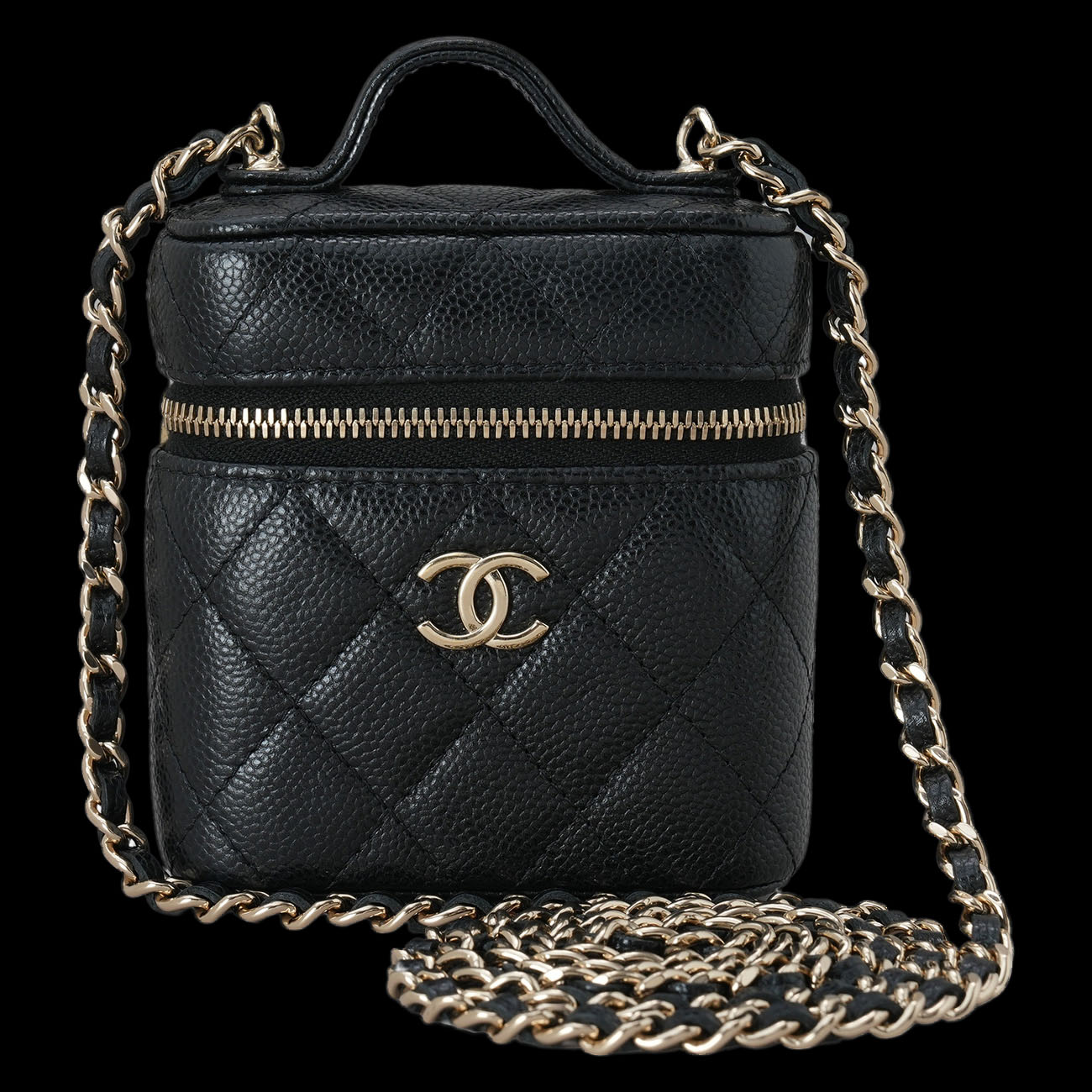 CHANEL(USED)샤넬 캐비어 베니티 탑핸들
