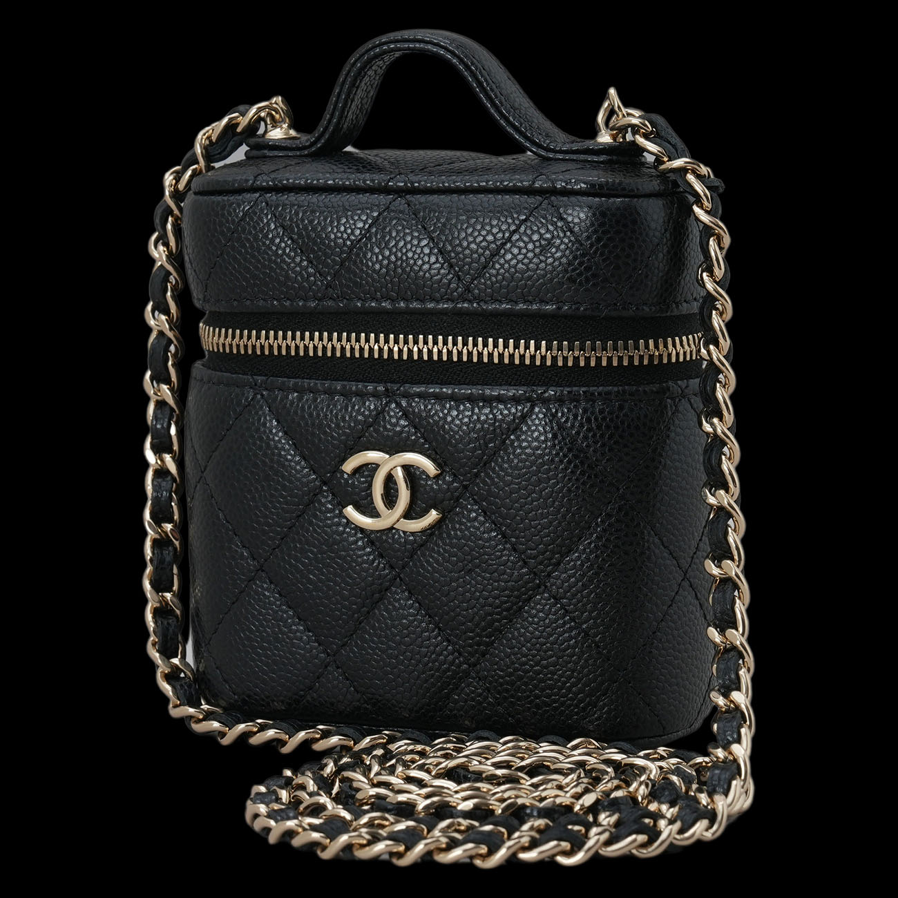 CHANEL(USED)샤넬 캐비어 베니티 탑핸들