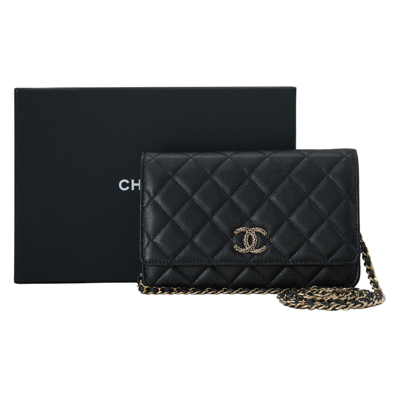 CHANEL(USED)샤넬 AP3180 시즌 캐비어 CC로고 WOC