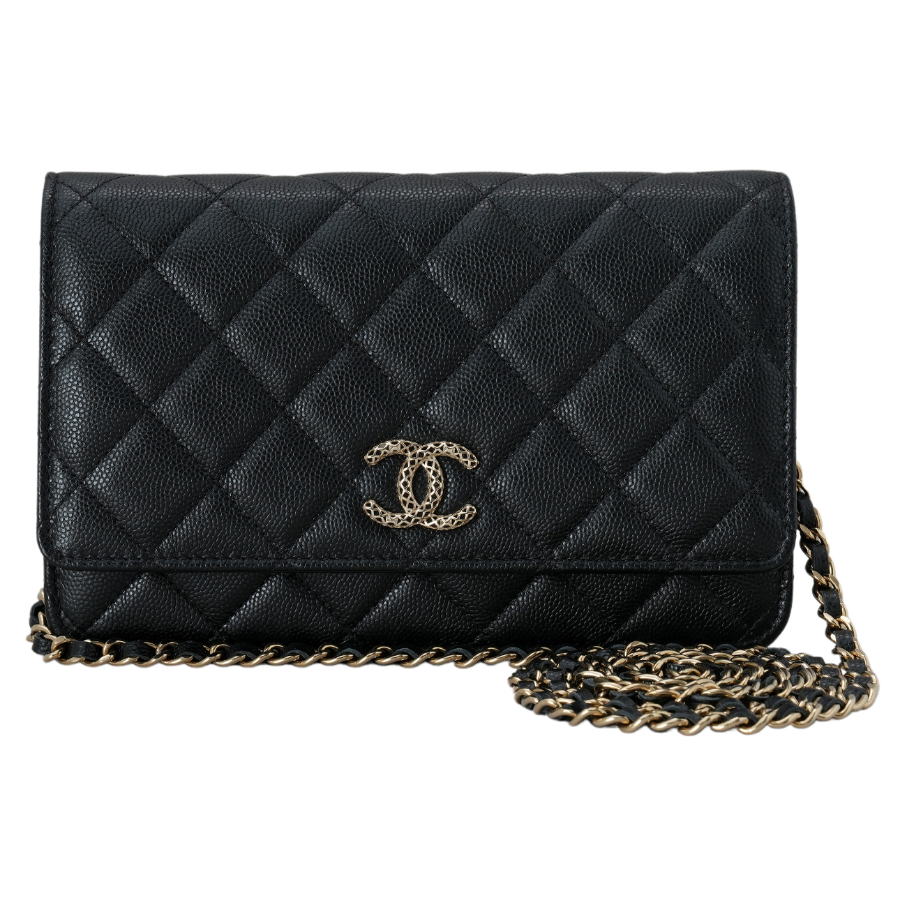 CHANEL(USED)샤넬 AP3180 시즌 캐비어 CC로고 WOC