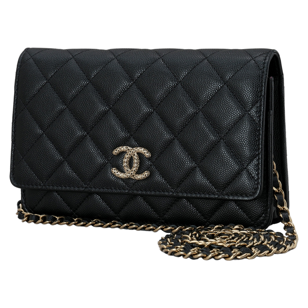 CHANEL(USED)샤넬 AP3180 시즌 캐비어 CC로고 WOC