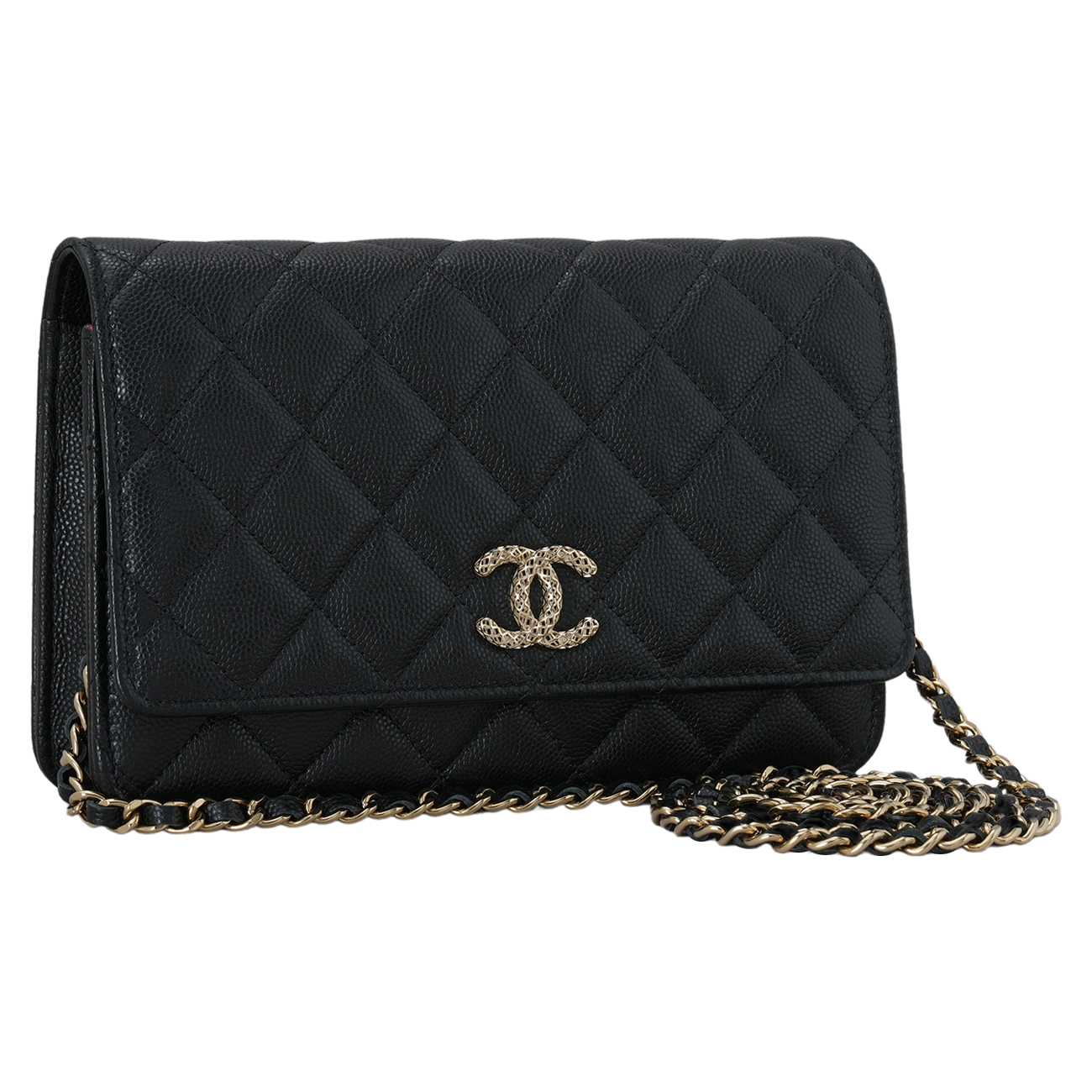 CHANEL(USED)샤넬 AP3180 시즌 캐비어 CC로고 WOC