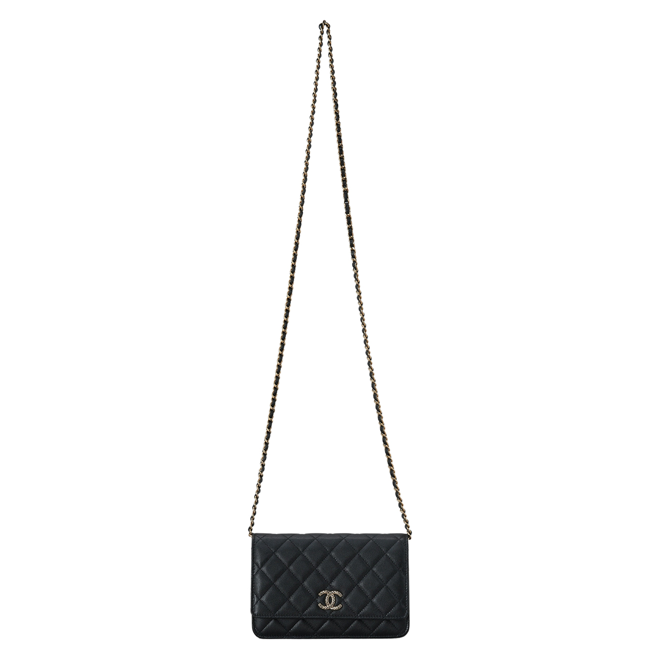 CHANEL(USED)샤넬 AP3180 시즌 캐비어 CC로고 WOC