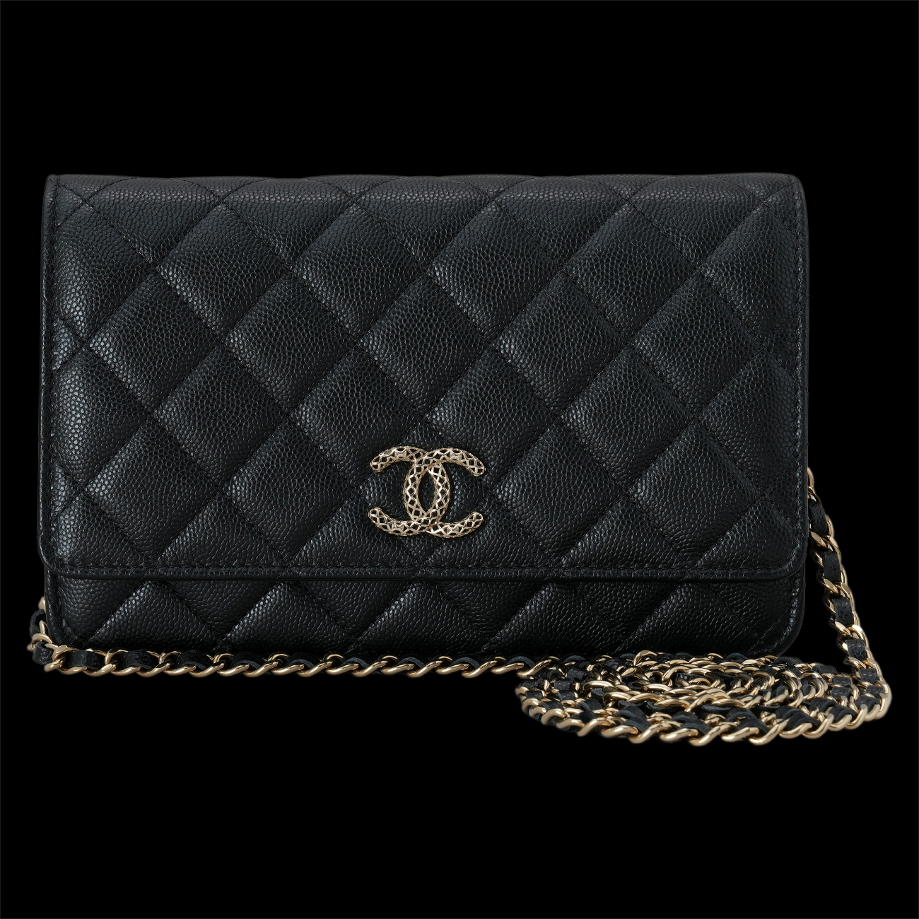 CHANEL(USED)샤넬 AP3180 시즌 캐비어 CC로고 WOC