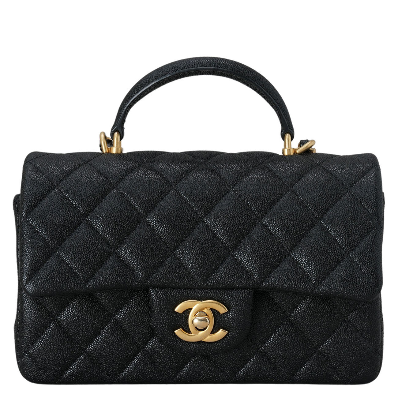 CHANEL(USED)샤넬 캐비어 클래식 뉴미니 탑핸들