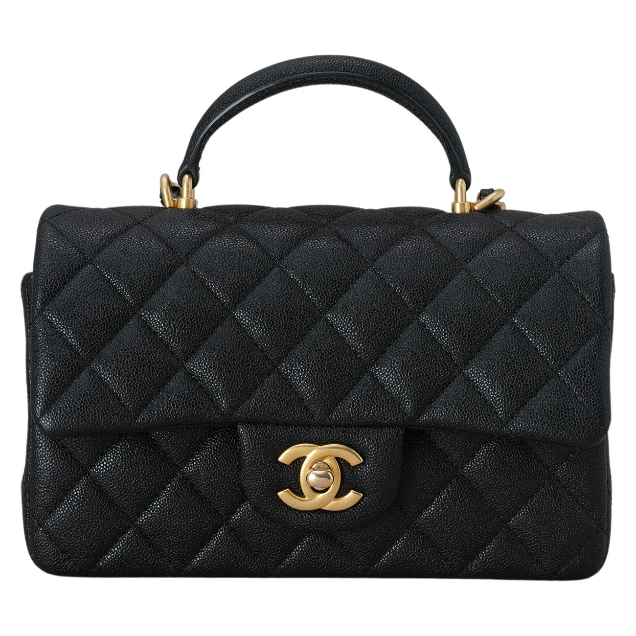 CHANEL(USED)샤넬 캐비어 클래식 뉴미니 탑핸들