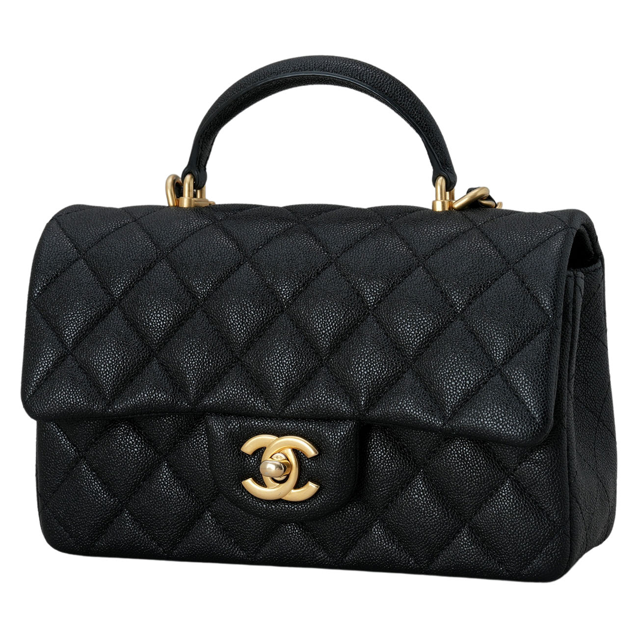 CHANEL(USED)샤넬 캐비어 클래식 뉴미니 탑핸들