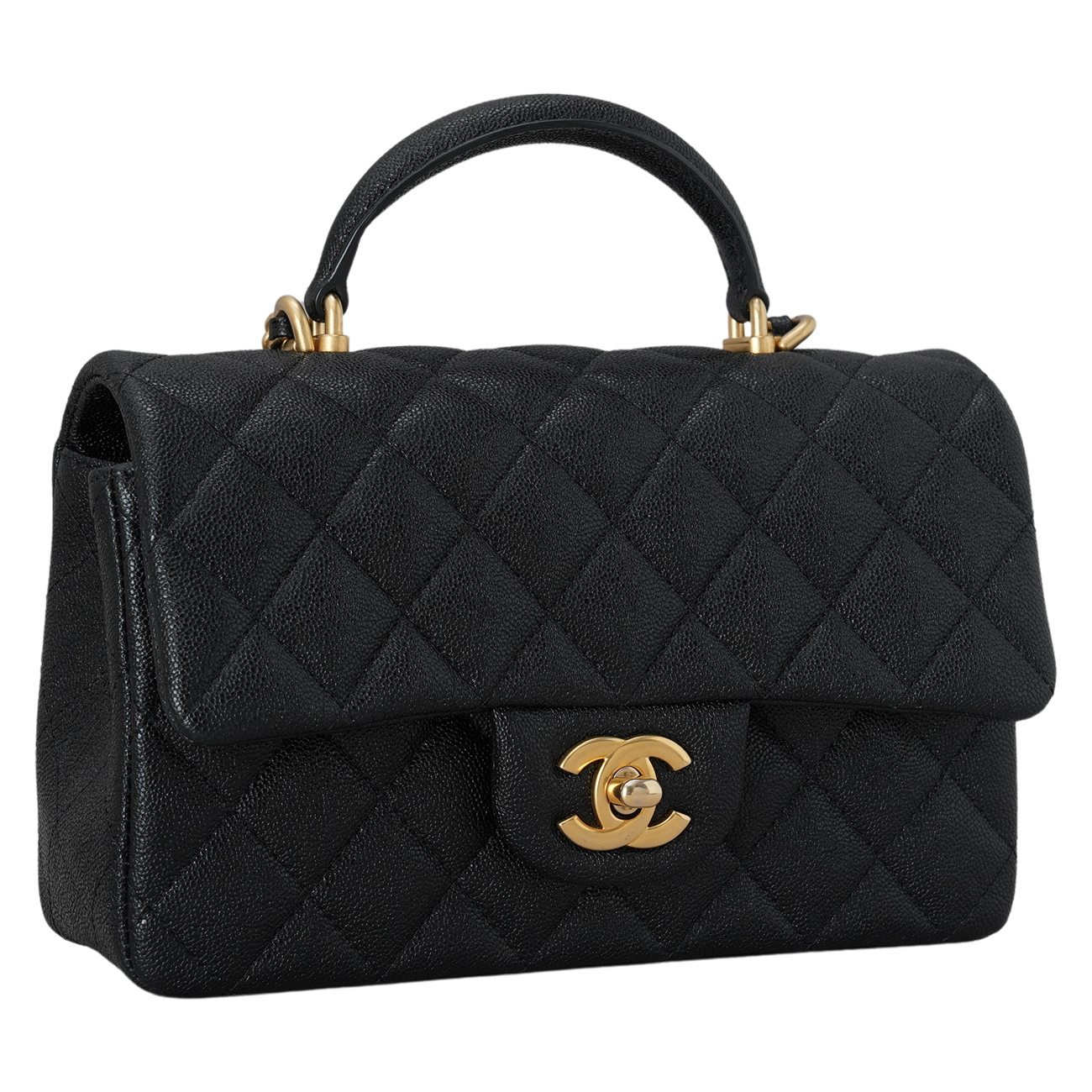 CHANEL(USED)샤넬 캐비어 클래식 뉴미니 탑핸들