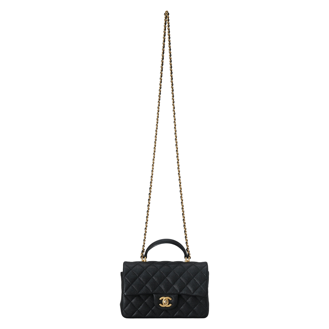 CHANEL(USED)샤넬 캐비어 클래식 뉴미니 탑핸들