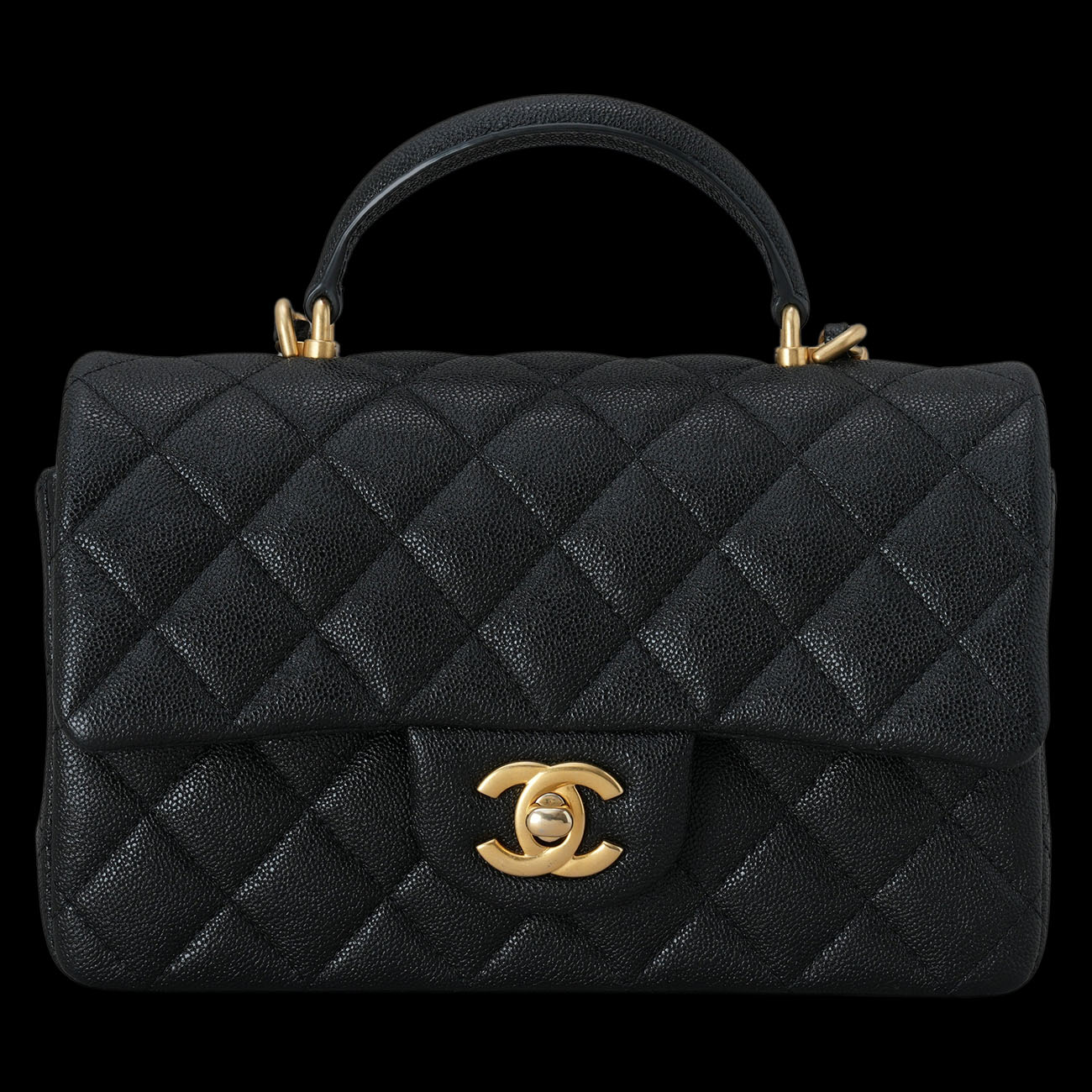 CHANEL(USED)샤넬 캐비어 클래식 뉴미니 탑핸들