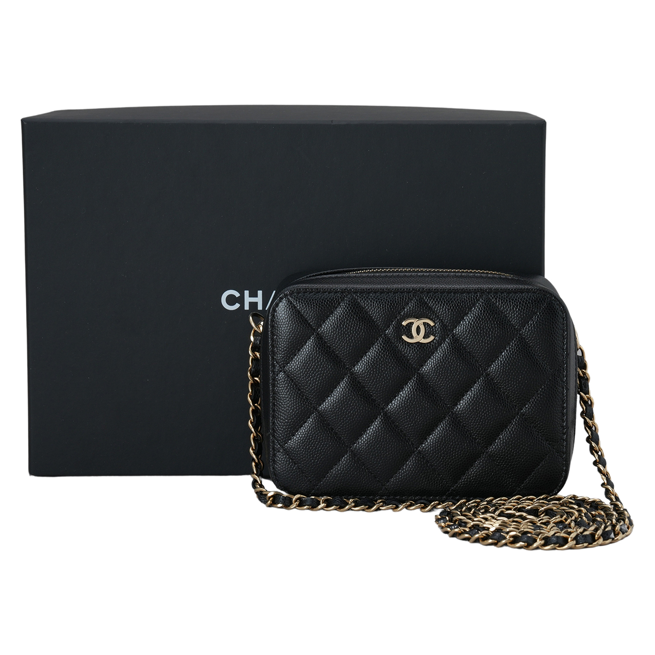 CHANEL(USED)샤넬 AP2426 시즌 캐비어 카메라백